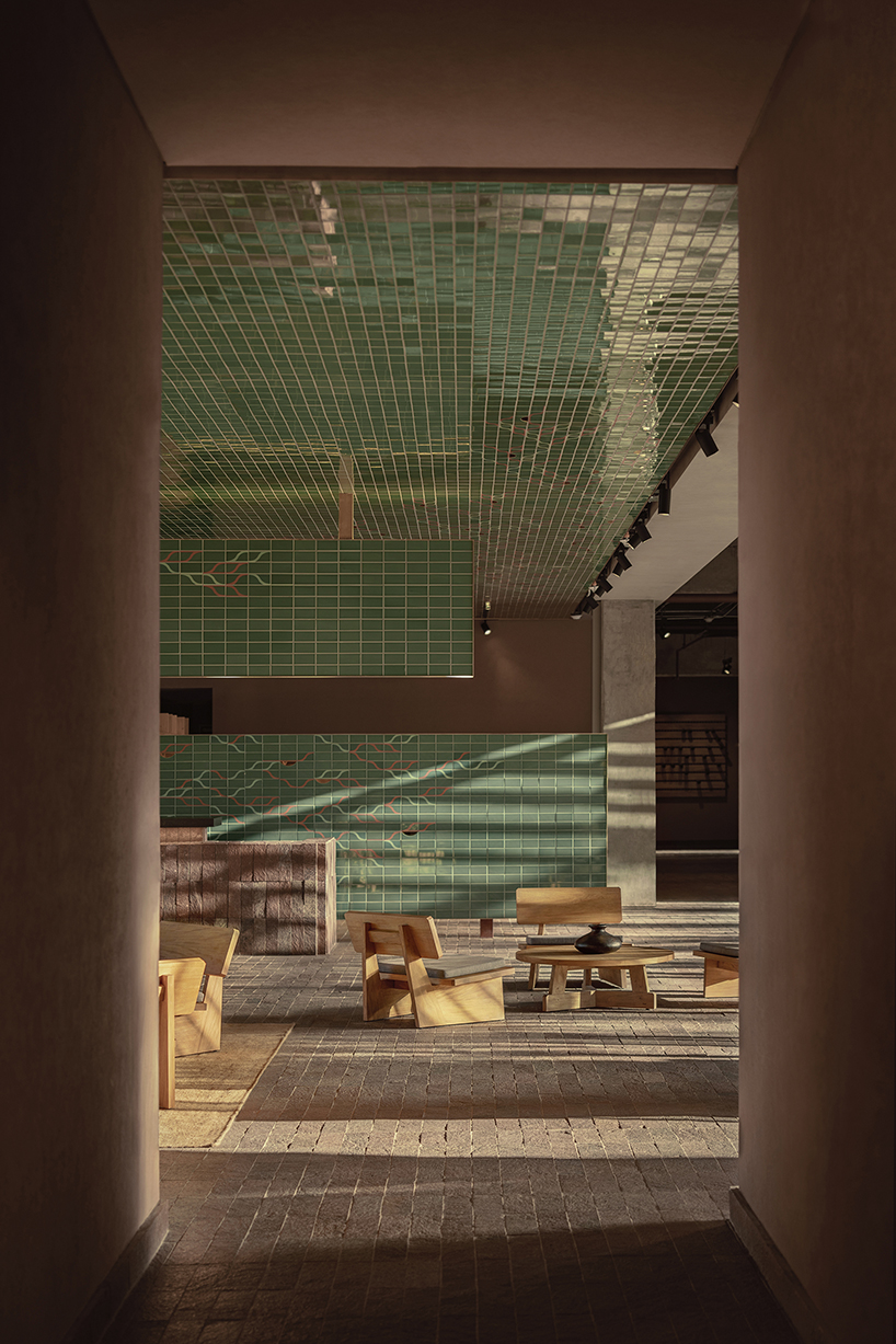 vibrant stone tiles adorn PRODUCTORA + esrawe studio's hotel in mexico