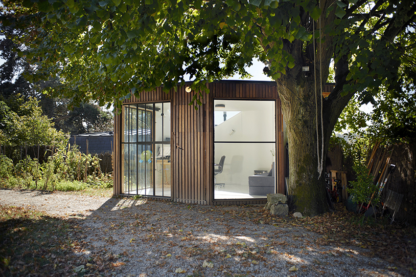 JCPCDR transforms garden shed into 'the forest house' in french countryside