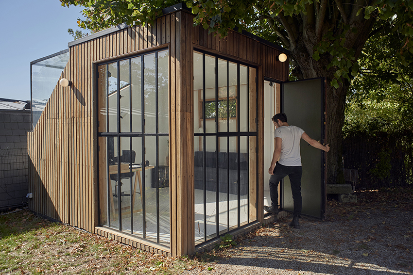 JCPCDR transforms garden shed into 'the forest house' in french countryside