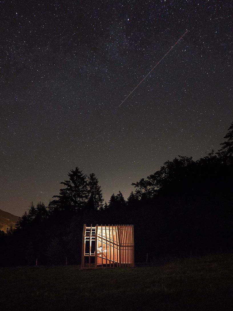 JCPCDR nestles 'the observatory' timber cabin in a french forest