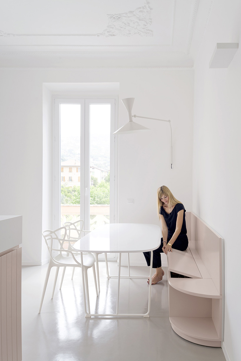 gosplan plans a bespoke vestibule at the core of this apartment in camogli designboom