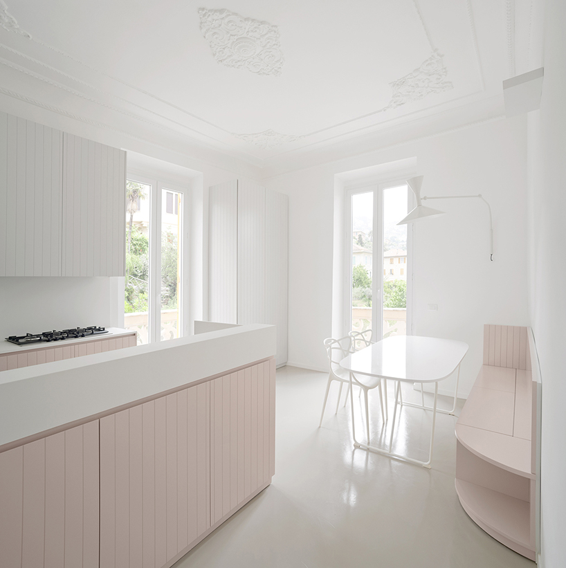 gosplan plans a bespoke vestibule at the core of this apartment in camogli designboom