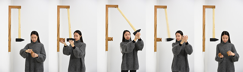 georg kloeck's nutcracker breaks nuts with a sledgehammer