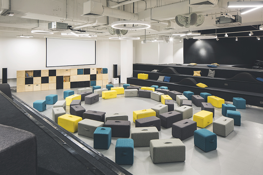 KIDZ designs a cultural center in russia using modular and multi-functional elements