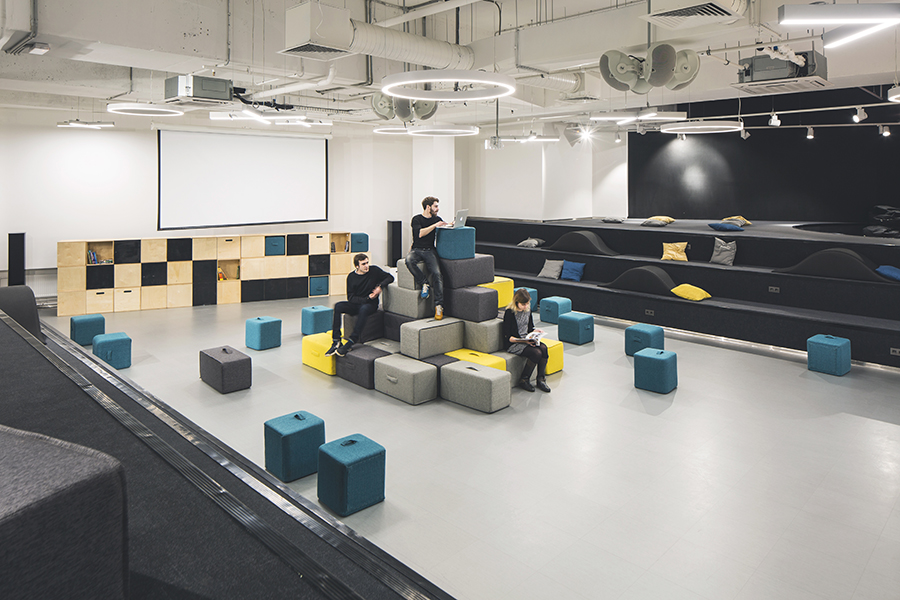 KIDZ designs a cultural center in russia using modular and multi-functional elements