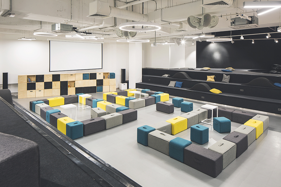 KIDZ designs a cultural center in russia using modular and multi-functional elements