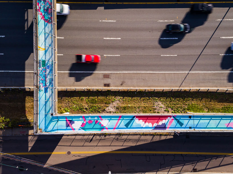 jillian r. wiedenmayer transforms an urban overpass into a vibrant art space