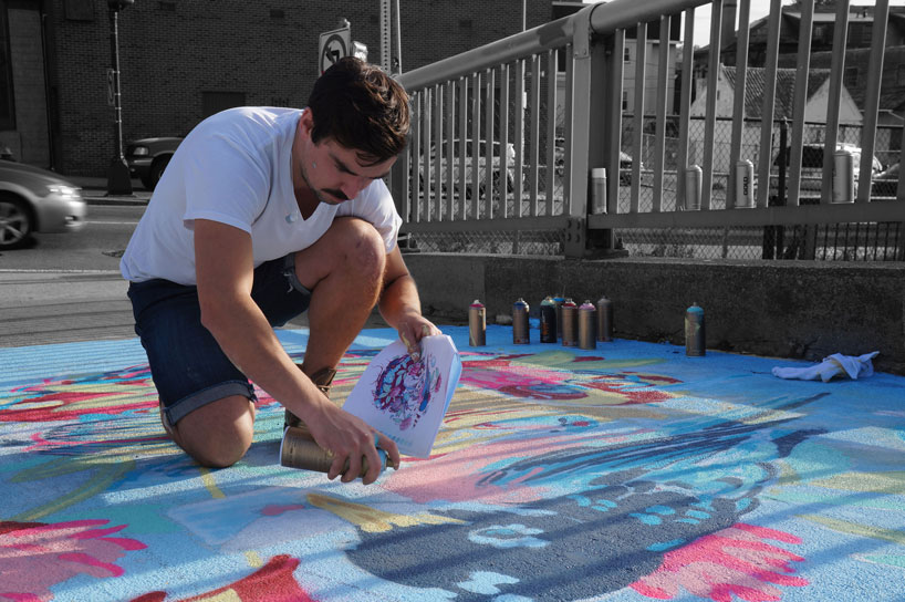 jillian r. wiedenmayer transforms an urban overpass into a vibrant art space
