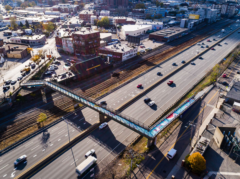 jillian r. wiedenmayer transforms an urban overpass into a vibrant art space