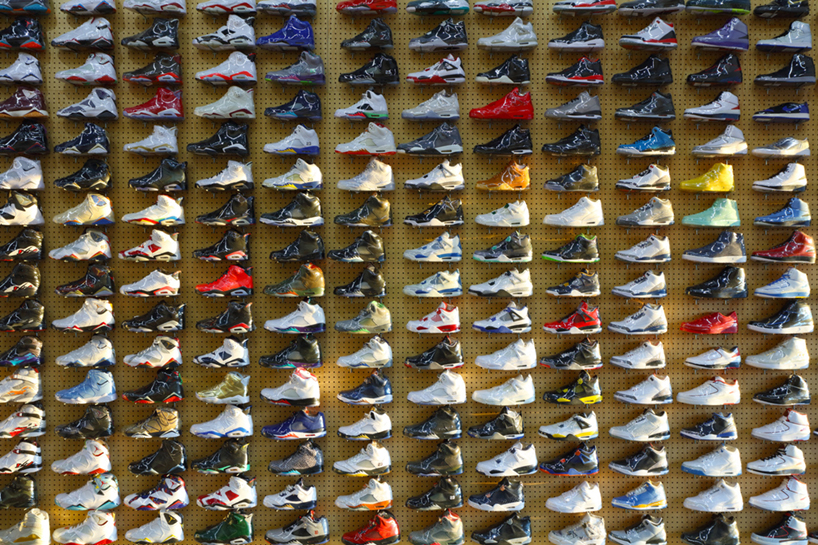 flight club sneaker wall