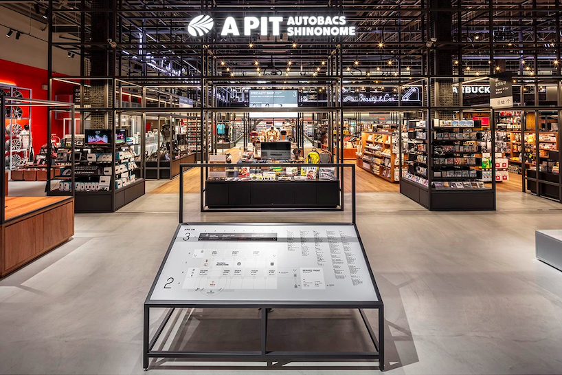 TONERICO:INC designs an automotive emporium for both man and machine in tokyo designboom