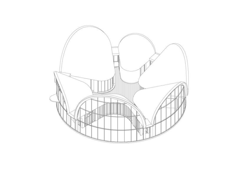 meandre's shell-shaped house in spain presents an original space-planning layout