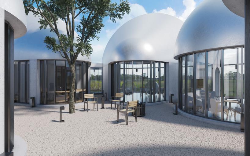 meandre's shell-shaped house in spain presents an original space-planning layout