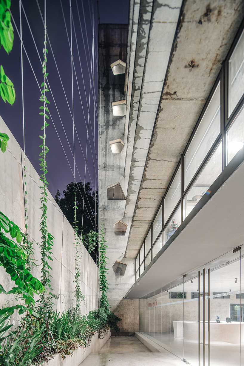 G8A architects uses concrete and mesh façades to build office in vietnam