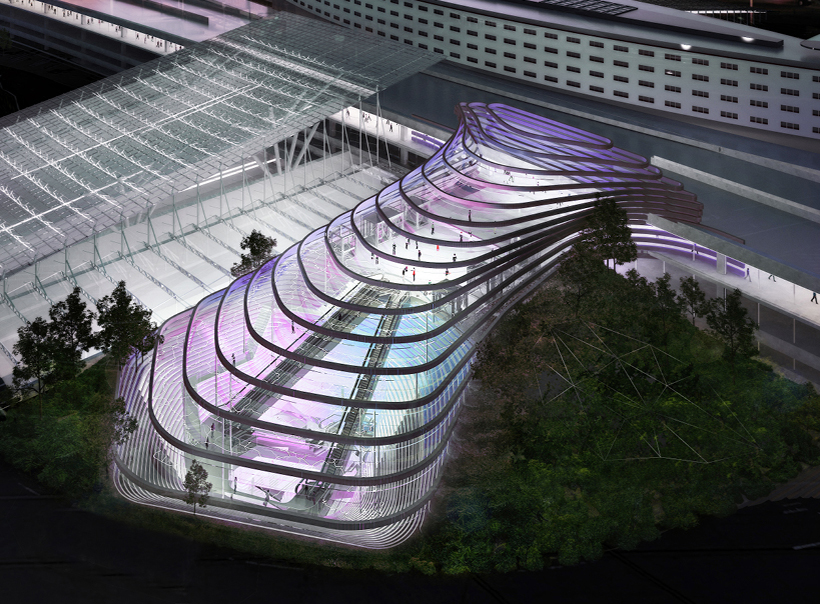 XTU architects proposes muti-media metro station for the paris charles de gaulle T2