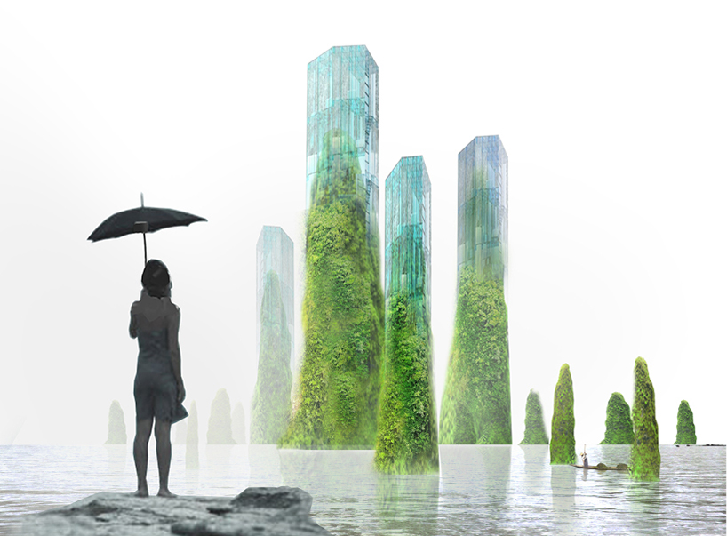XTU architects proposes green covered towers in shenzhen, china