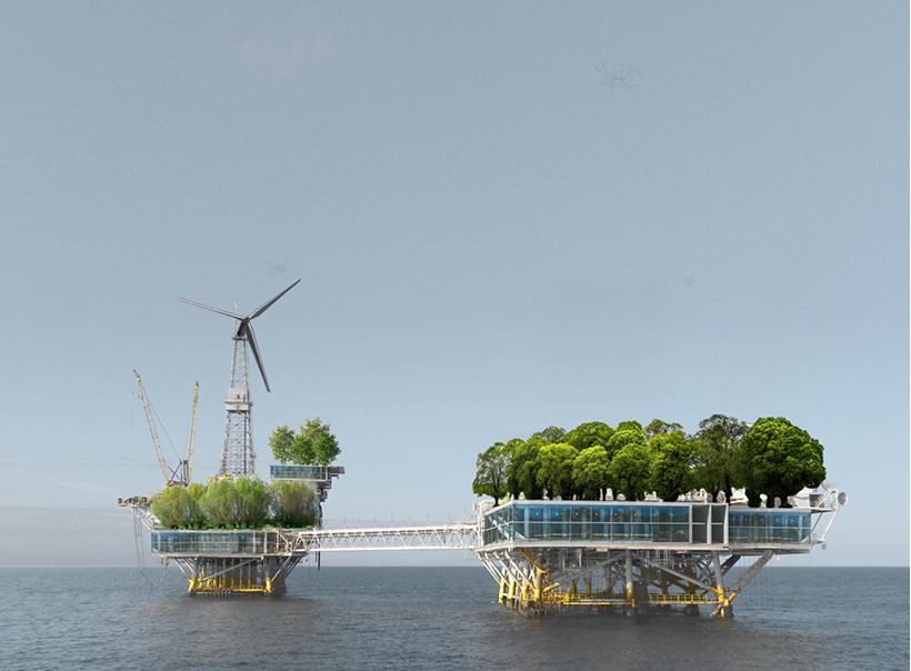 XTU architects imagines offshore oil rigs transformed into radical housing of the future