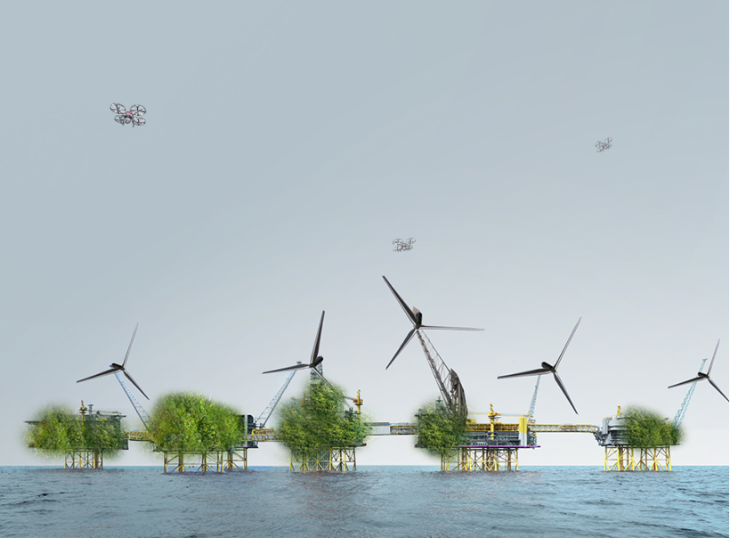 XTU architects imagines offshore oil rigs transformed into radical housing of the future