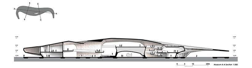 CAA's futuristic cloud-shaped proposal in korea embraces a sacred mountain within