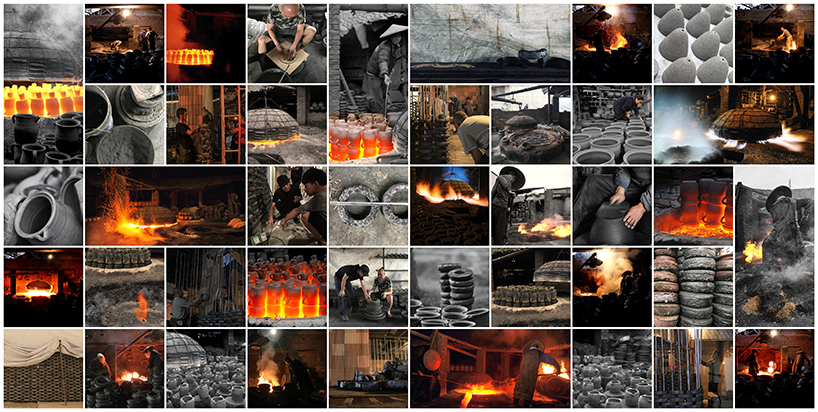 infinity nide brings the tradition of black chinese earthenware into restaurant interior