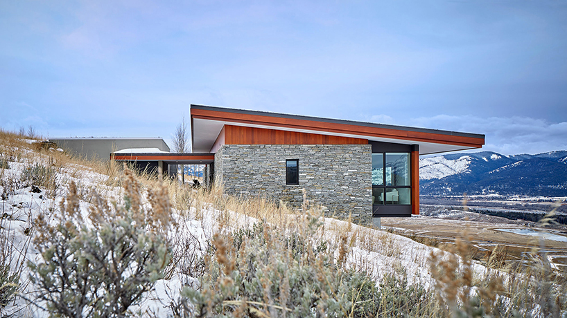 WELCH|HALL architects' cedar-covered home in wyoming overlooks the surrounding valleys