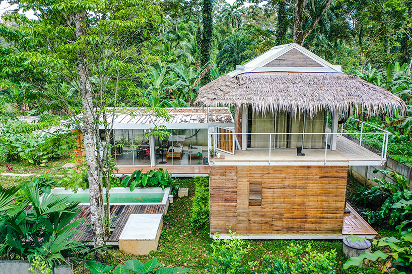 recycled timber and prefabricated steel builds gussa's lodge in tropical costa rica designboom