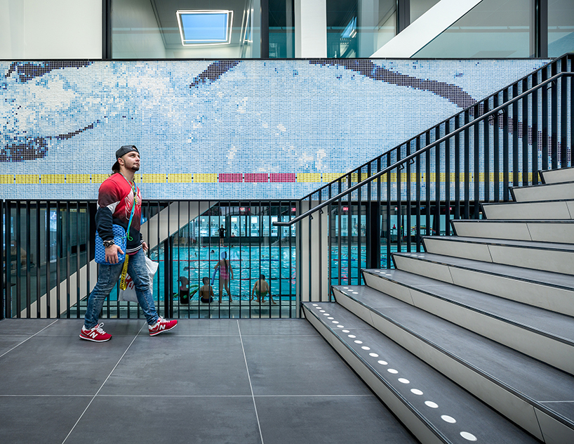 SILO + kraaijvanger architects' whales welcome guests to rotterdam's aquatics center