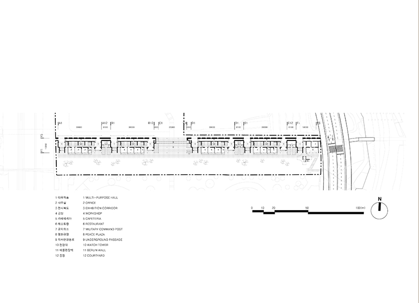 core architects converts a concrete military facility in korea into a cultural center