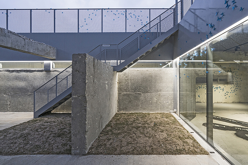 core architects converts a concrete military facility in korea into a cultural center