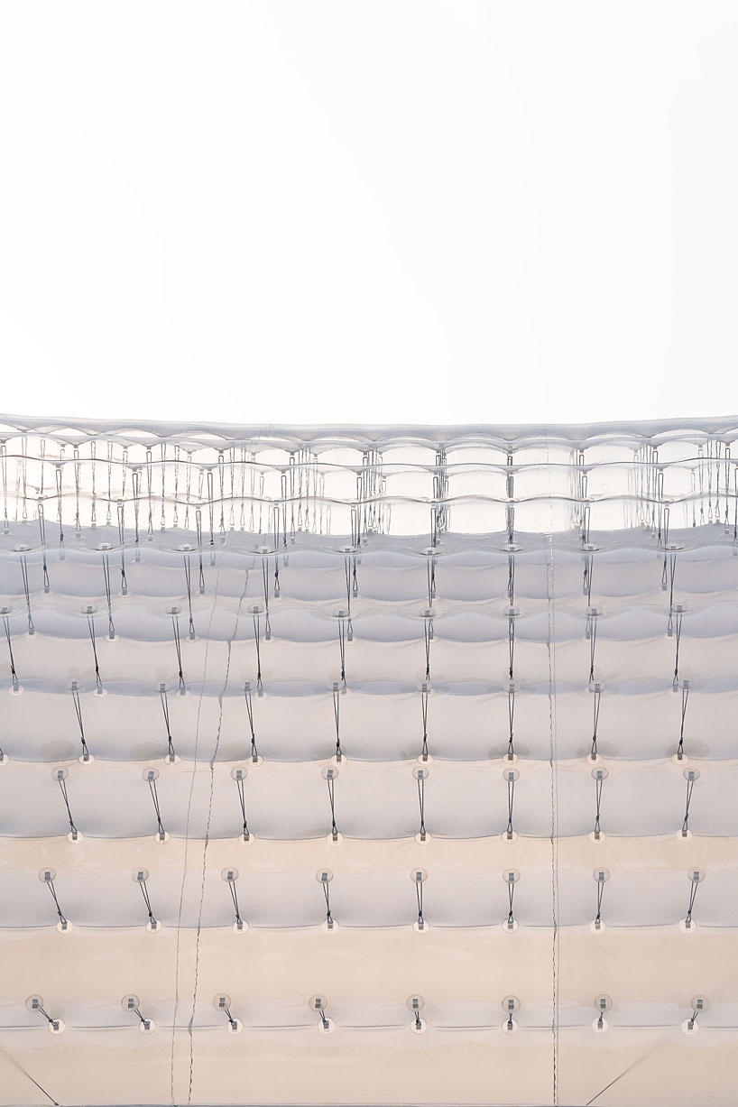CoRe + graft object form a giant pneumatic ring for seoul square ice rink designboom