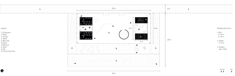 space travellers architects insert semi-transparent civic center amidst a norwegian lake