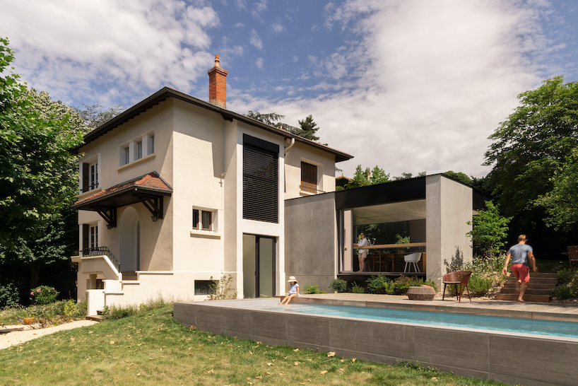 dank architectes reconciles new and old with this house extension in france designboom