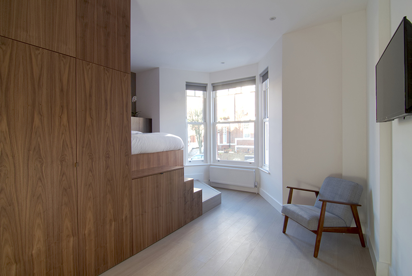 bicblock designs 18 sqm apartments in london with a standard built-in modular system
