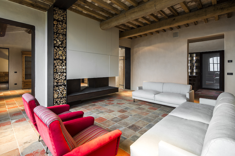ciclostile's farmhouse in italy pays attention to historical context and environment