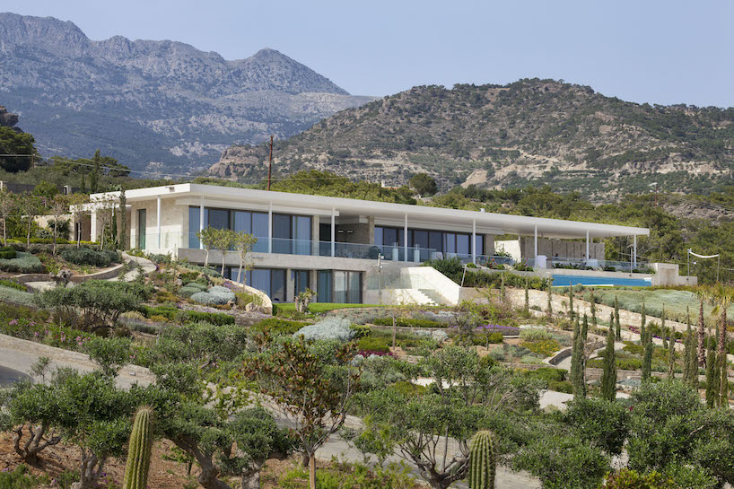 gerner gerner plus designs stone villa in crete with panoramic view to the libyan sea