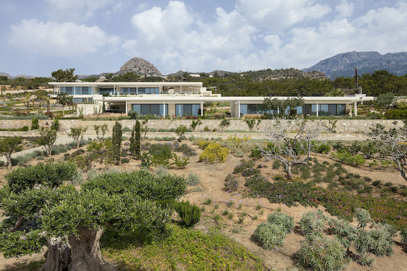gerner gerner plus designs stone villa in crete with panoramic view to the libyan sea