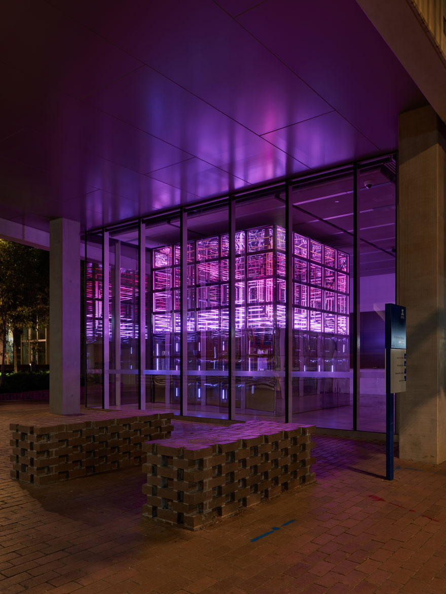 ample's experimental 'next lab' is a mirrored box installed in the melbourne design school