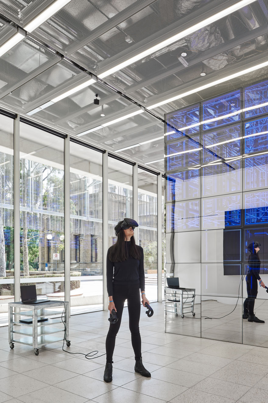 ample's experimental 'next lab' is a mirrored box installed in the melbourne design school