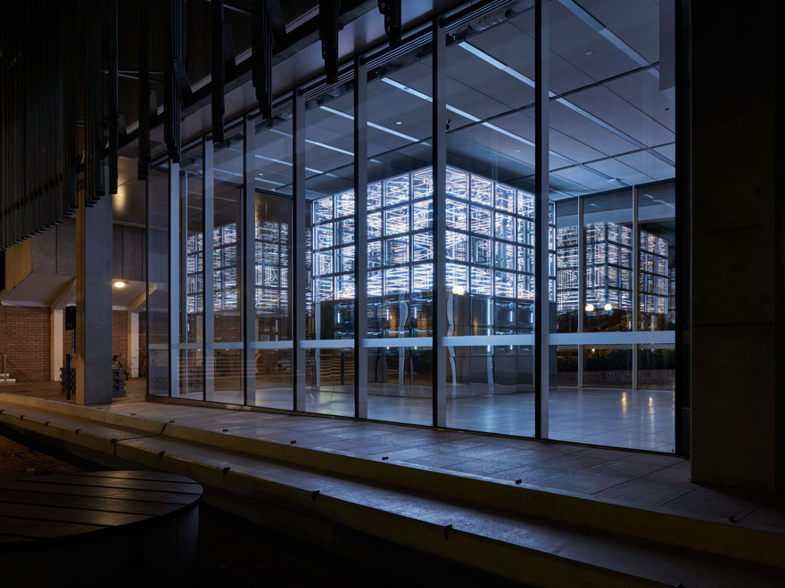 ample's experimental 'next lab' is a mirrored box installed in the melbourne design school
