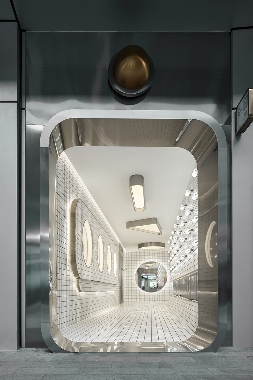 PIG design's public washroom interior in china reminds of space exploration scenes