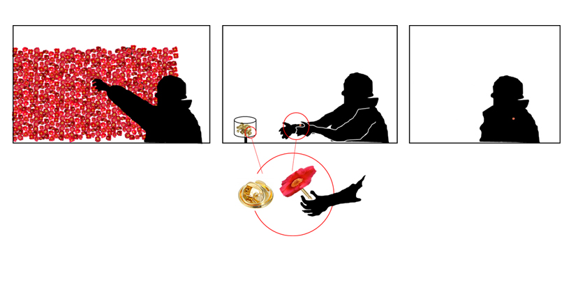 Camellia Pins wall Installation