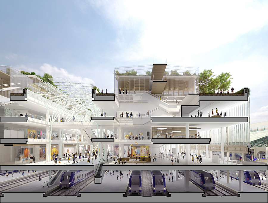 valode & pistre transforms gare du nord station into a 21st century urban complex reference