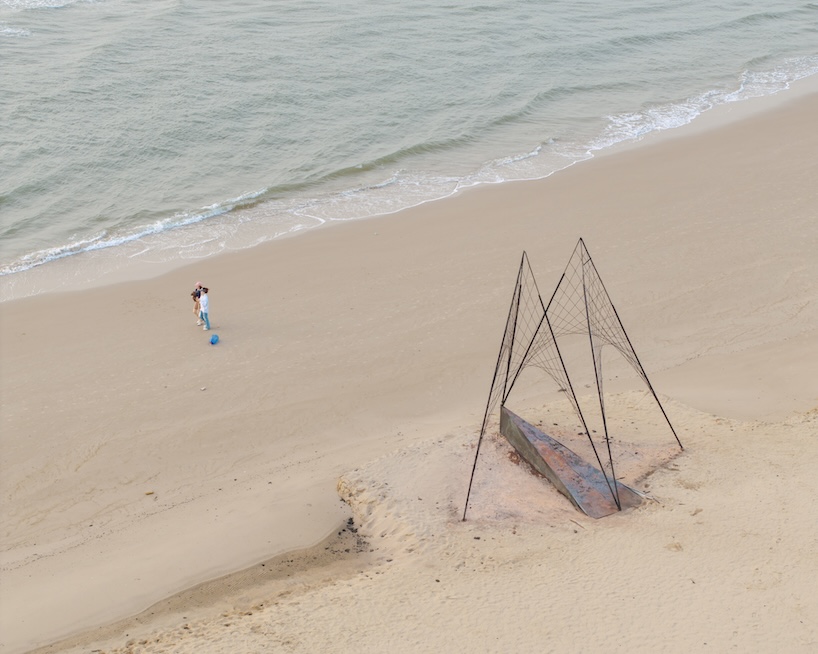 Atelier Heimat Crafts Burning Perforated Wooden Installation In China