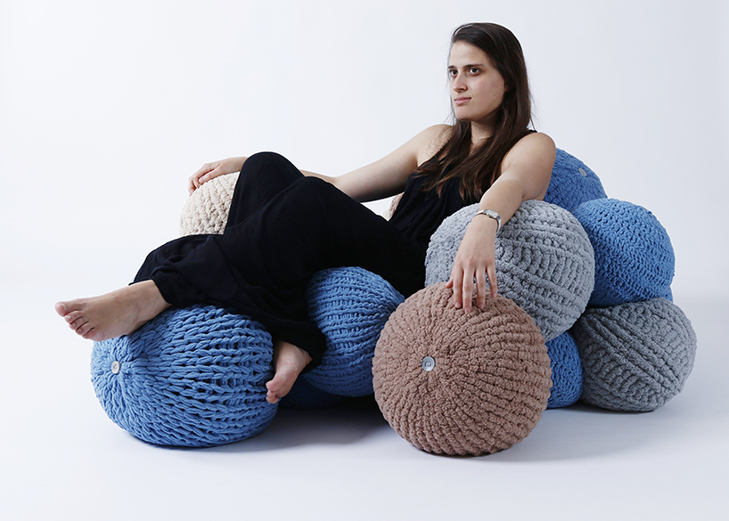 erez mor knits bubbles, a customizable, modular seating system