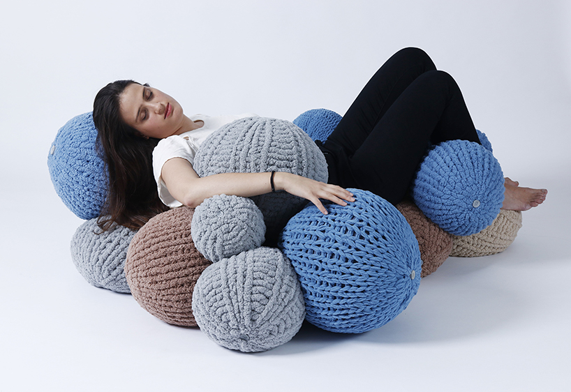 erez mor knits bubbles, a customizable, modular seating system
