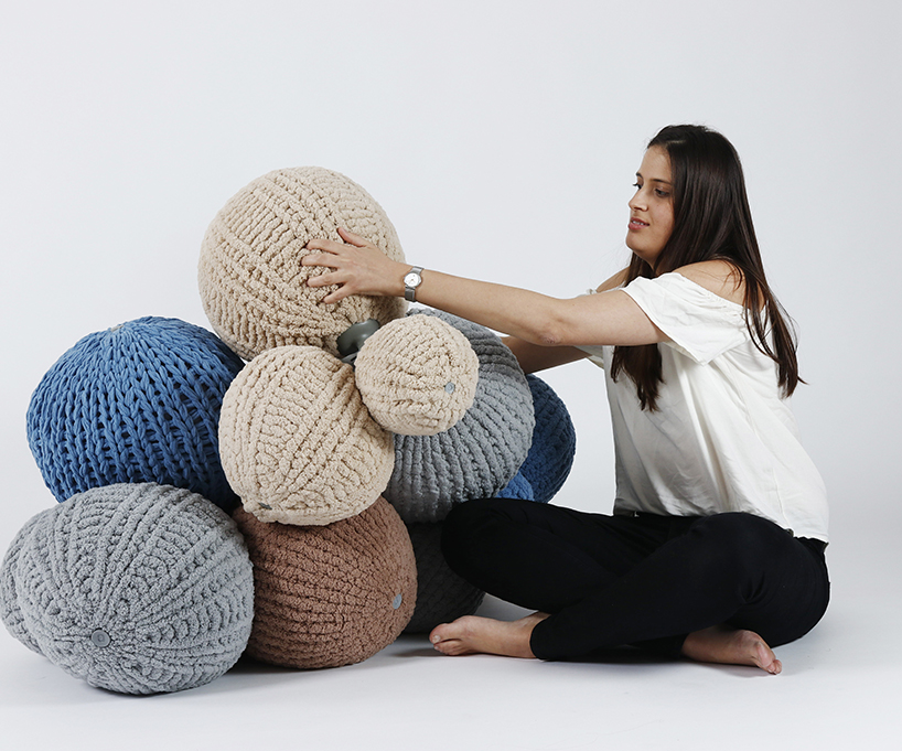 erez mor knits bubbles, a customizable, modular seating system