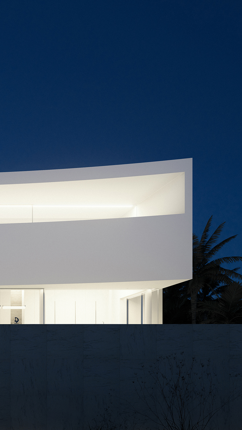 white solid blocks shape villa w by SHOVK floating above bali's volcanic slopes