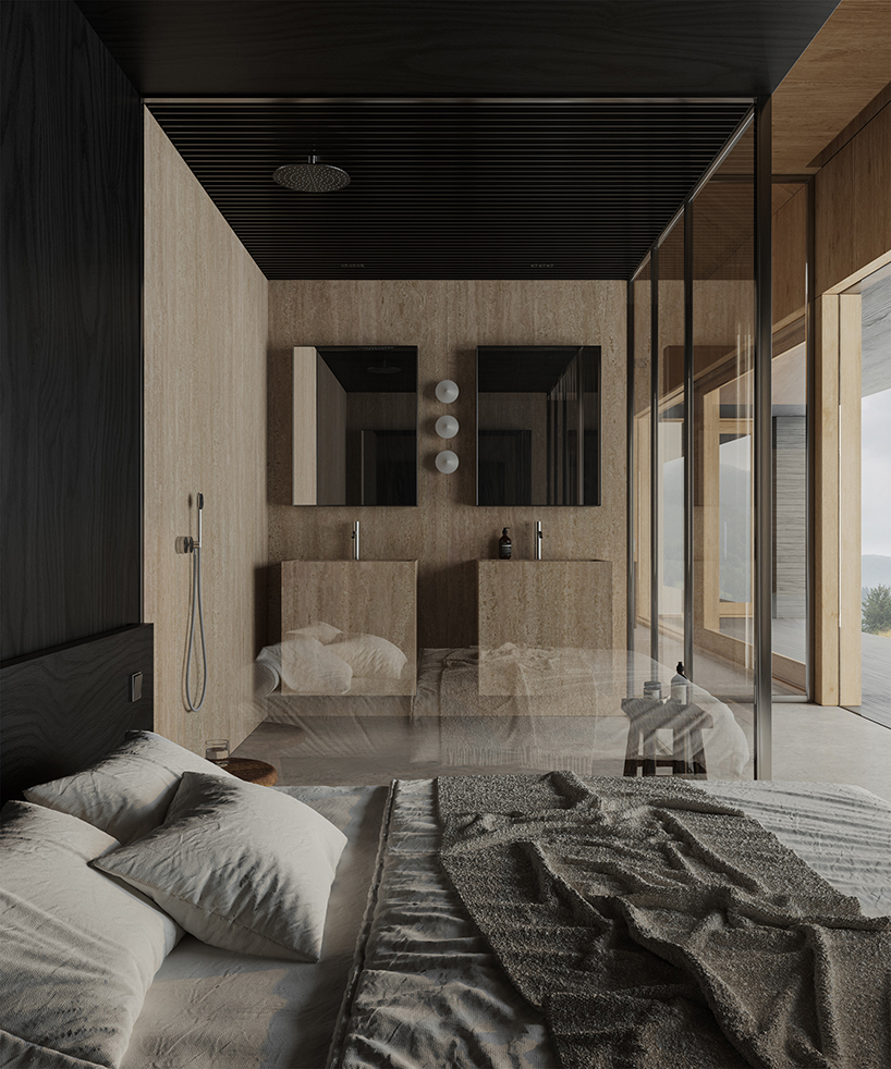 monolithic black timber retreat frames panoramic views of ukraine's carpathian mountains - 10