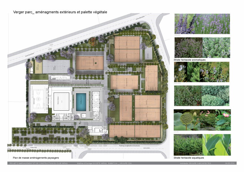 lush greenery in the wifaq sports club reflects rabat's agricultural past, by groupe3 architectes