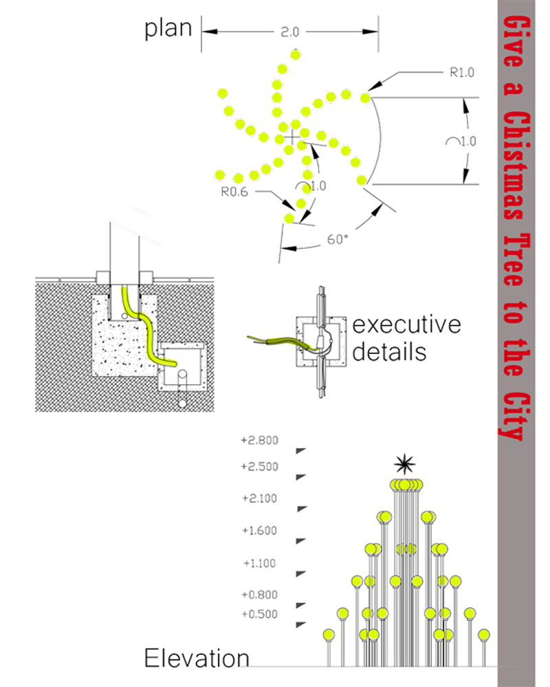 Give a Christmas tree to the city each night